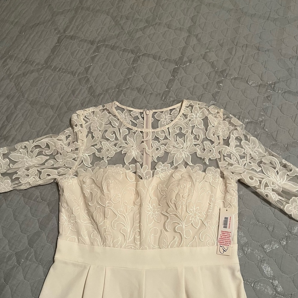 ELIZA J~IVORY JUMPSUIT~NWT~12 - Picture 2 of 16